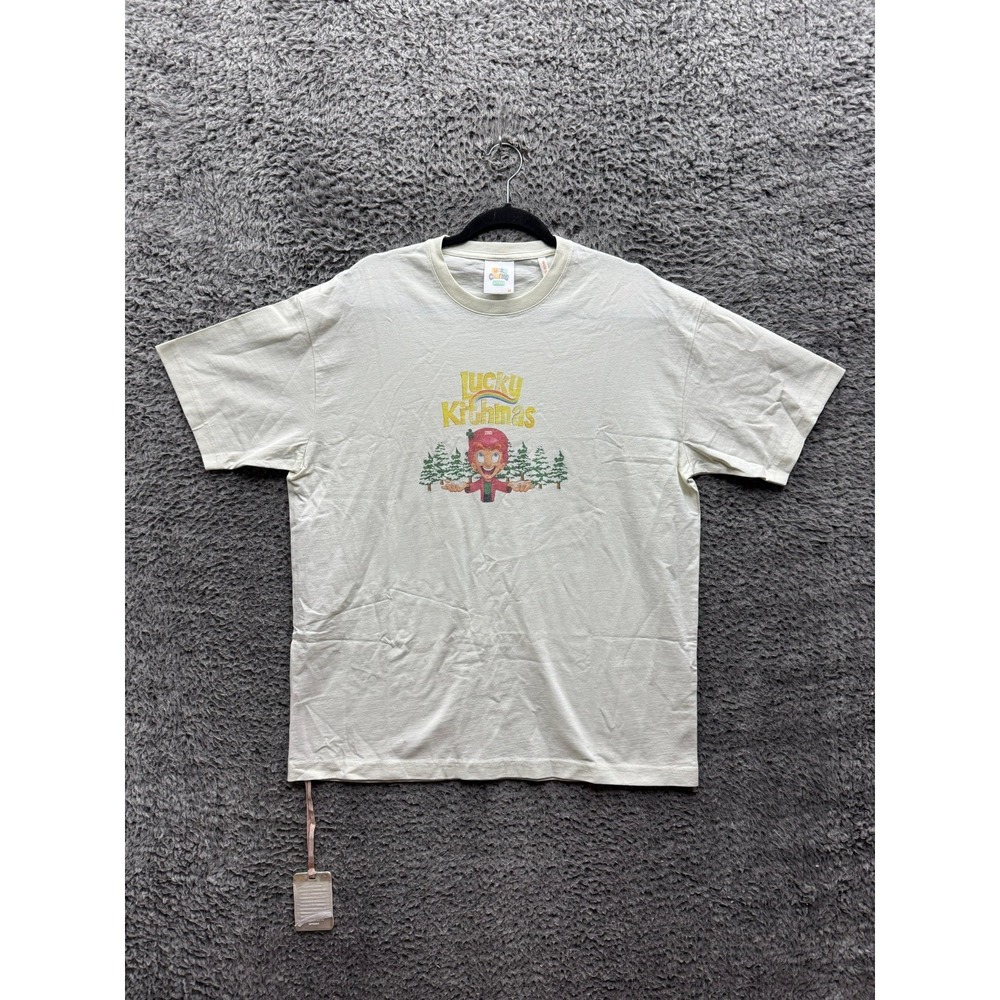 NWD Kith x Lucky Charms Kithmas Scene Graphic T-Shirt Tofu Mens Size M